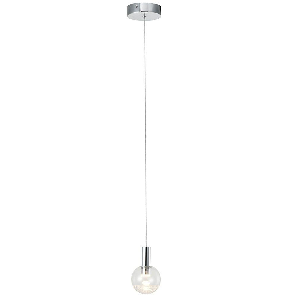 Sienna 5-in Integrated LED Height Adjustable ETL Certified Pendant Light with Globe Shade