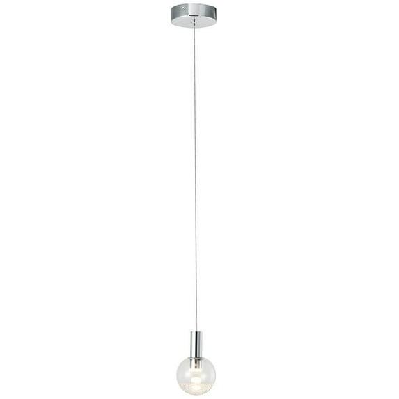 Sienna 5-in Integrated LED Height Adjustable ETL Certified Pendant Light with Globe Shade