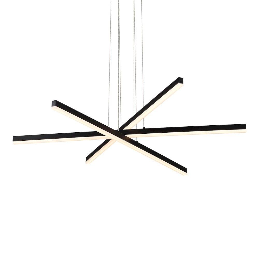 Sirius 39.25 in 3-Light Plank LED Chandelier Light Height Adjustable ETL Certified Linear Pendant