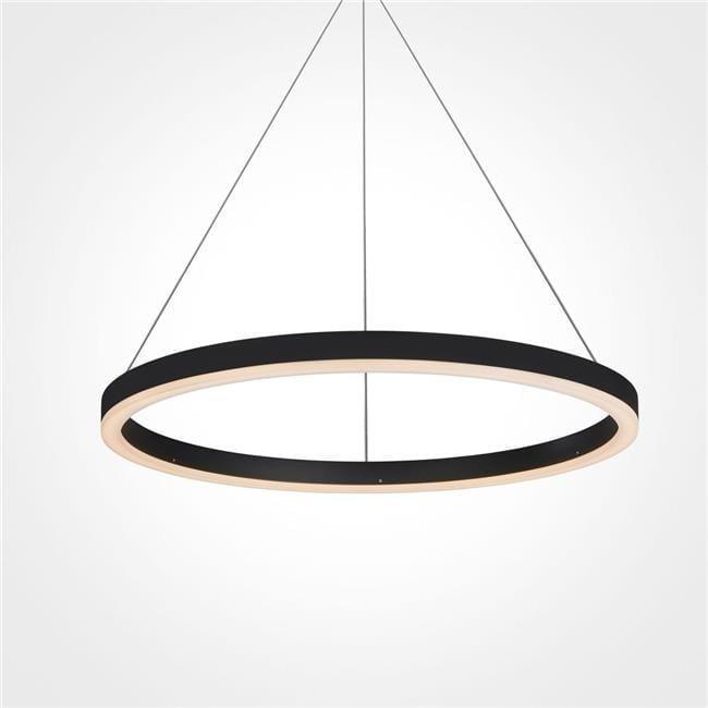 Tania 24-in Integrated LED Pendant Light Height Adjustable ETL Certified Circular Ring Chandelier