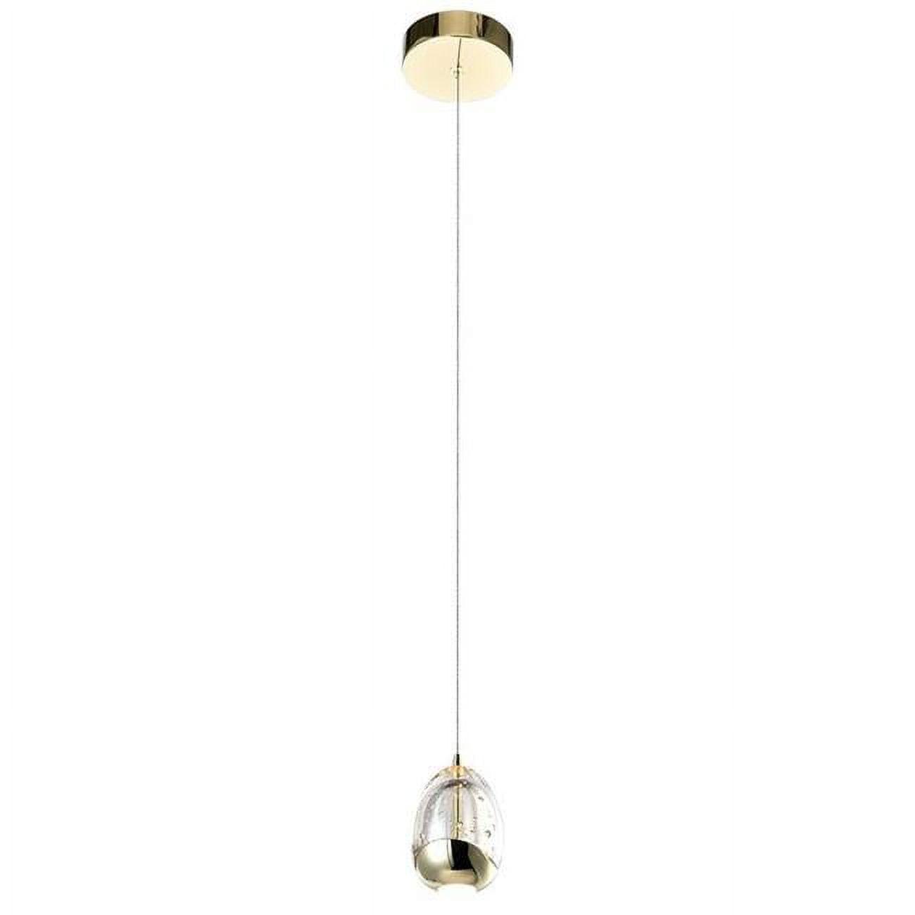 Venezia 3.5-in Integrated LED Height Adjustable ETL Certified Pendant Light with Glass Shade