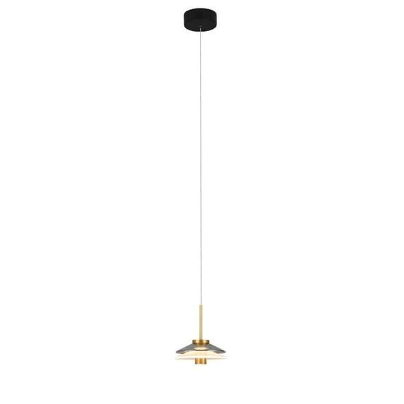 Verona 7-in 100-277V 1-Light ETL Certified Integrated LED Height Adjustable Cone Pendant Lighting