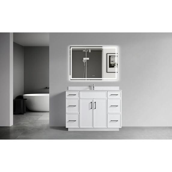 Freestanding Vanity with Sink 2 Doors + 6 Drawers - 48"