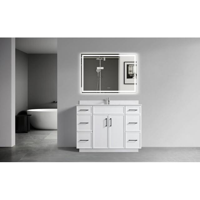 Freestanding Vanity with Sink 2 Doors + 6 Drawers - 48"