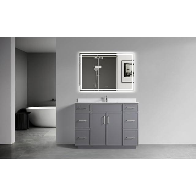Freestanding Vanity with Sink 2 Doors + 6 Drawers - 48"