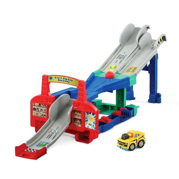 VTech Go! Go! Smart Wheels 4-in-1 Zig-Zag Raceway with Accessories, Baby and Toddler Toys
