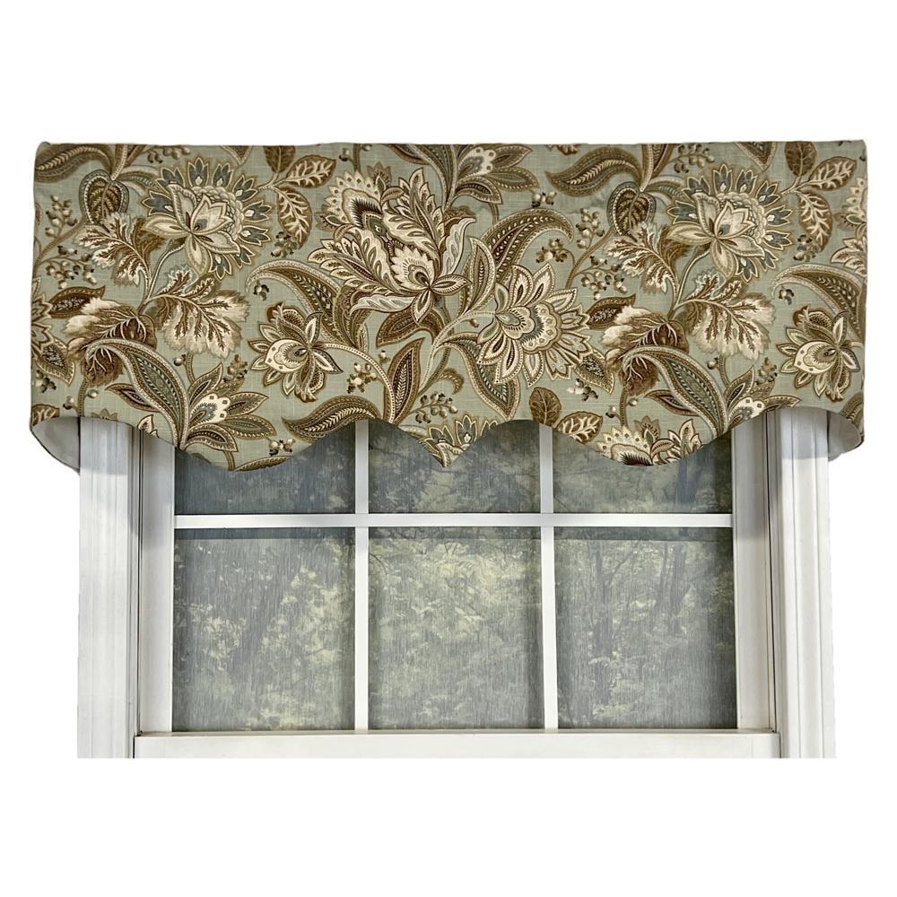 Valdosta Regal Mist Floral Rod Pocket Window Valance