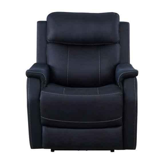 Single Seat Recliner Lounge Chair with USB Port, Fabric Upholstered Arm Chair with Retractable Footrest and Pillow, Comfy Single Sofa Accent Chair for Bedroom Living Room