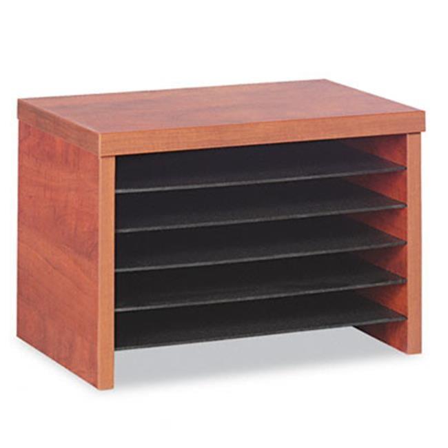 Cherry Woodgrain Laminate Under-Counter File Organizer Shelf