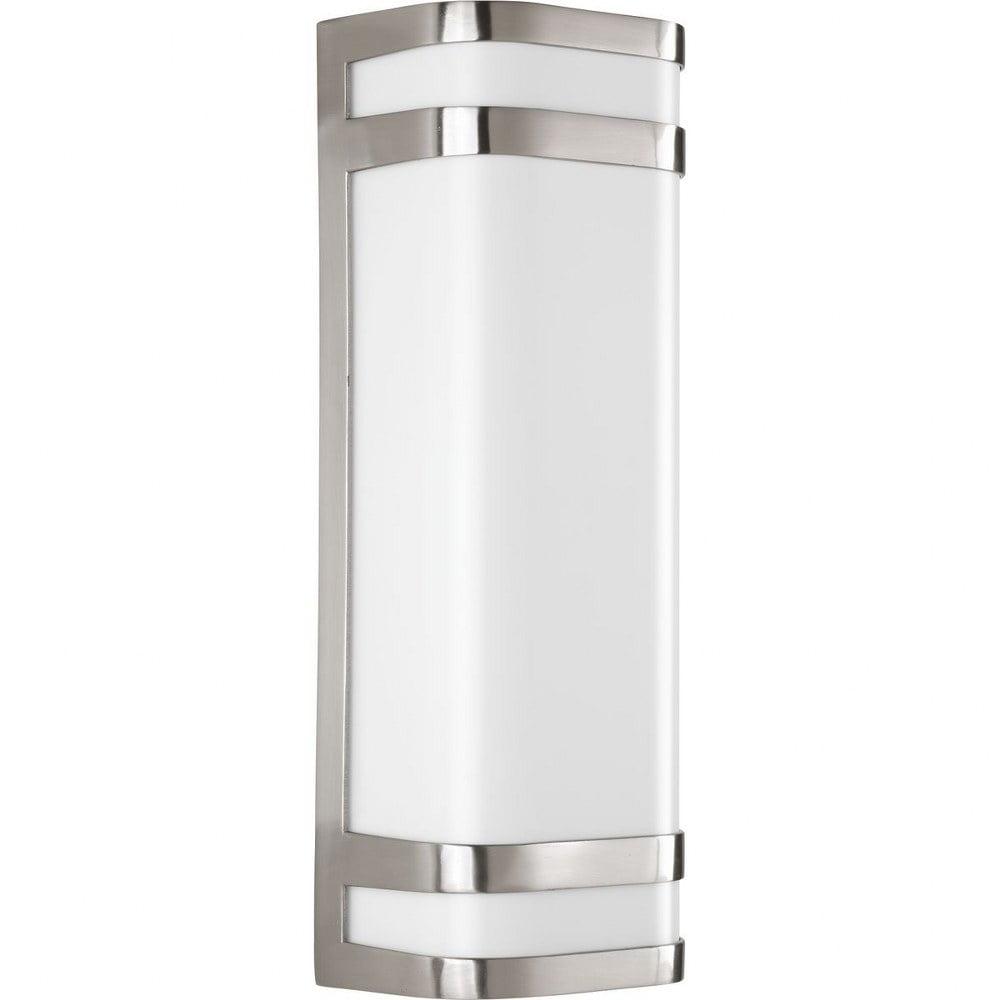 Valera 16" Brushed Nickel LED Wall Lantern with Acrylic Shade