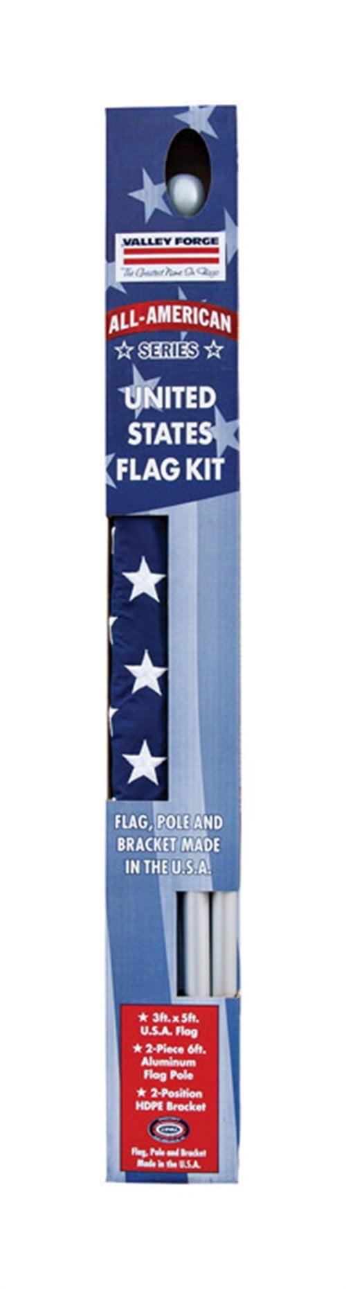 Valley Forge American Flag Kit 36 in. H X 60 in. W Model No. SSTINT-AM6