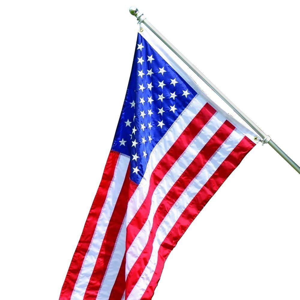 Patriotic American Flag Kit with 6-Foot Aluminum Pole