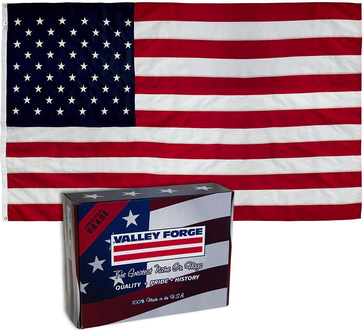 Valley Forge 5' x 8' Multicolored Nylon American Flag