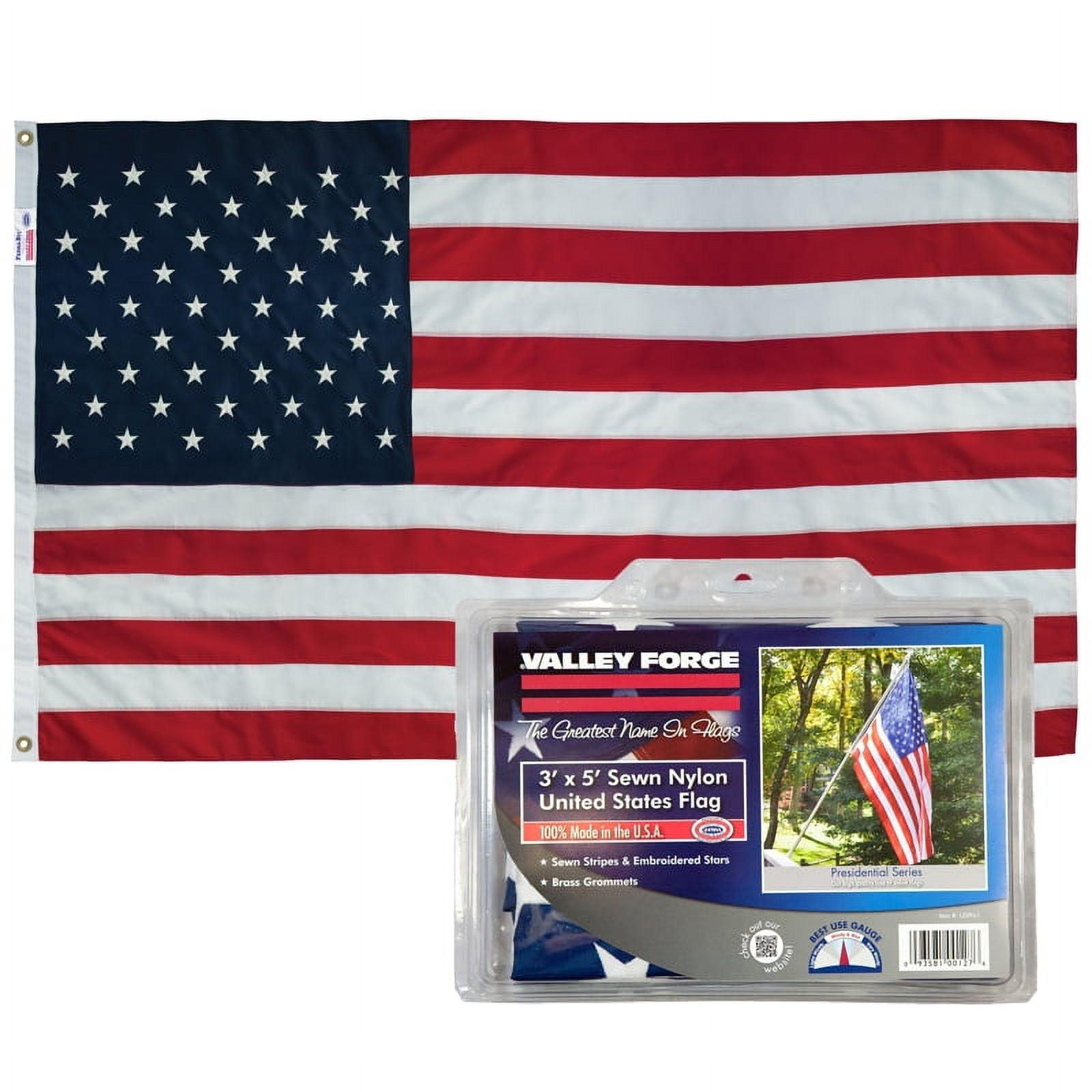 Valley Forge 3'x5' Multicolored Sewn Nylon American Flag