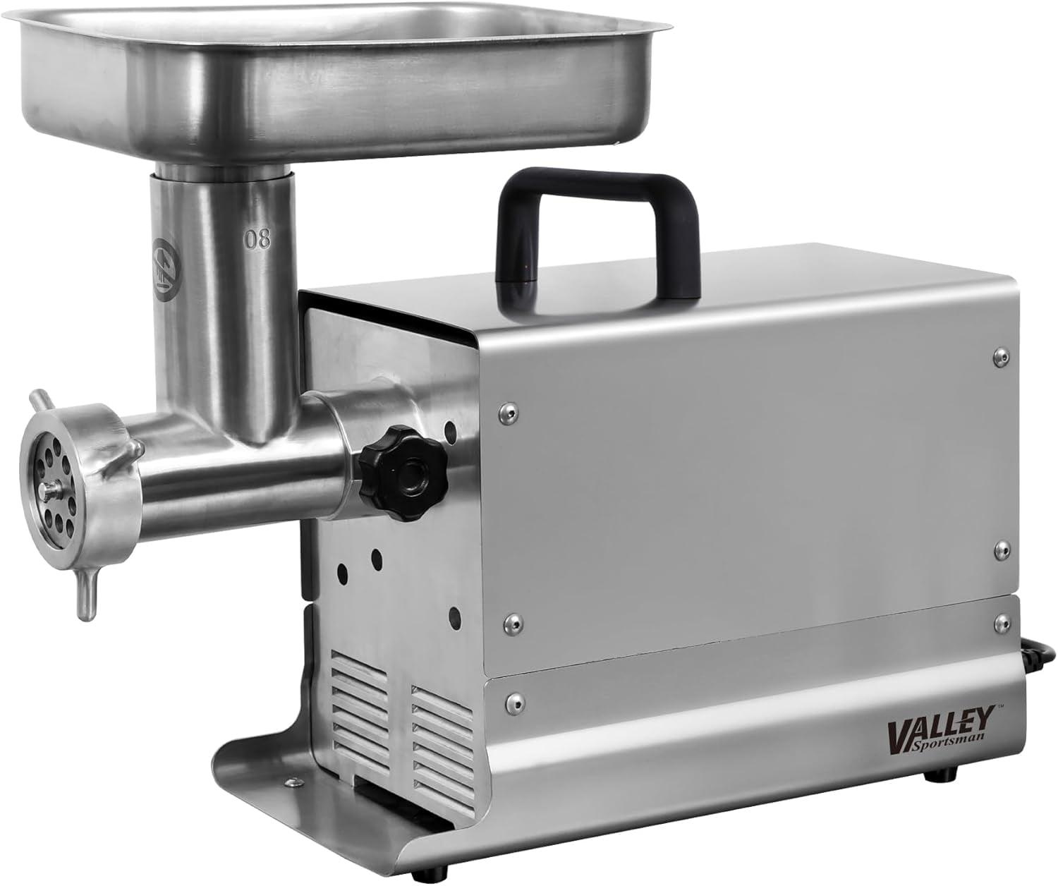 Valley Sportsman Heavy Duty Stainless Steel Electric Meat Grinder