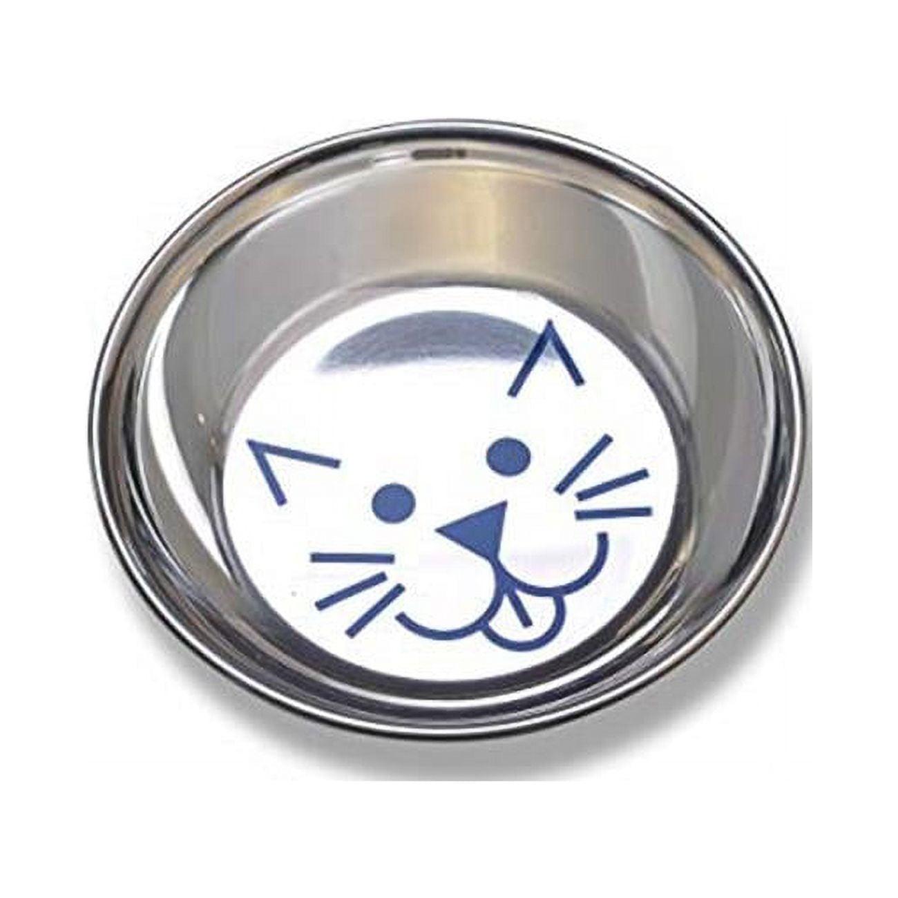 Stainless Steel Non-Skid Cat Bowl with Rubber Bottom, 8 oz