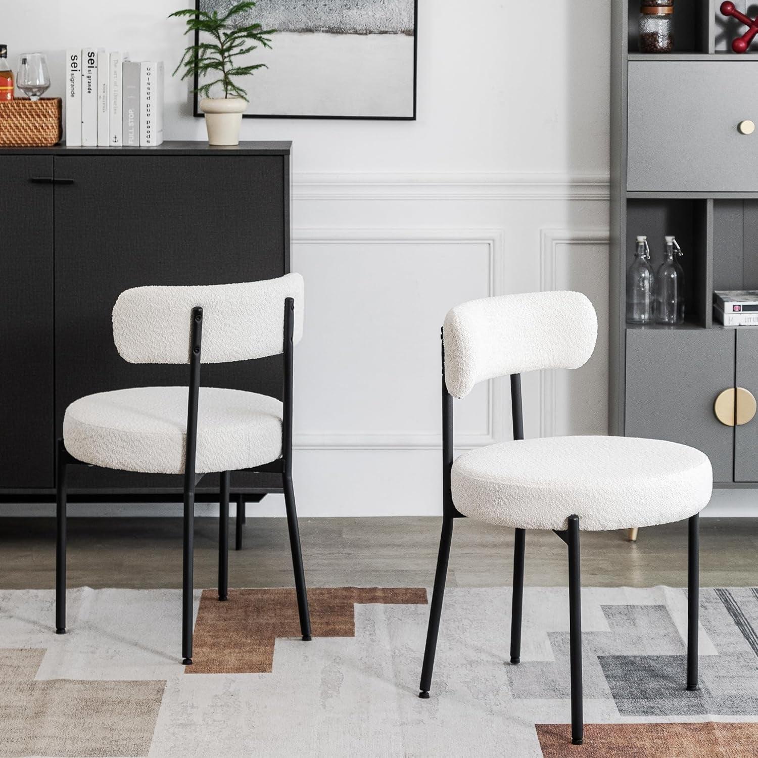 Boucle Dining Chairs Set of 2 (Set of 2)