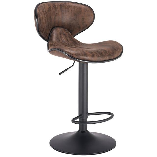 Modern Home Kappa Vintage Contemporary Adjustable Height Barstool - Brown - Single