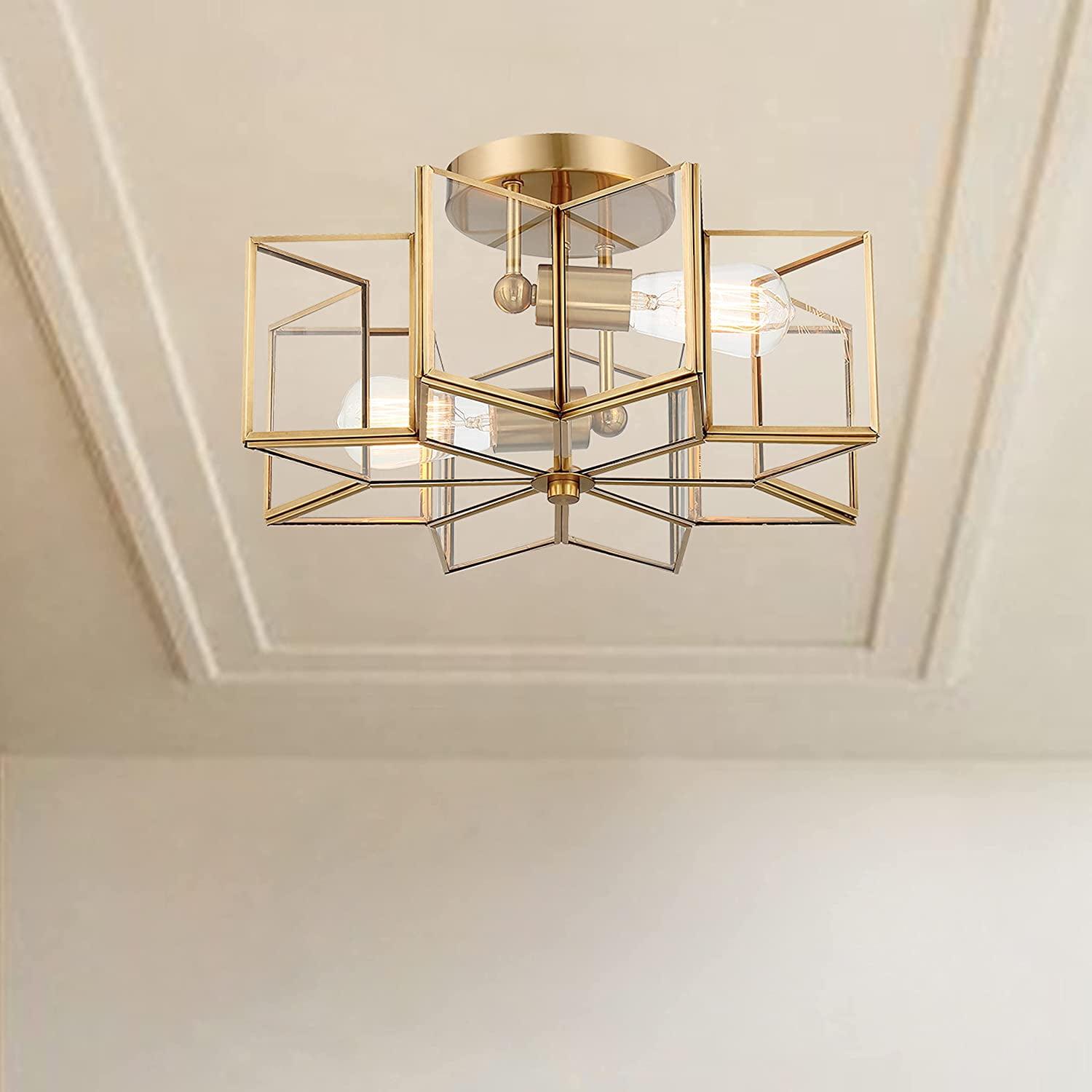 Brass Dust Star-Shaped 16.14'' LED Vanity Flush Mount