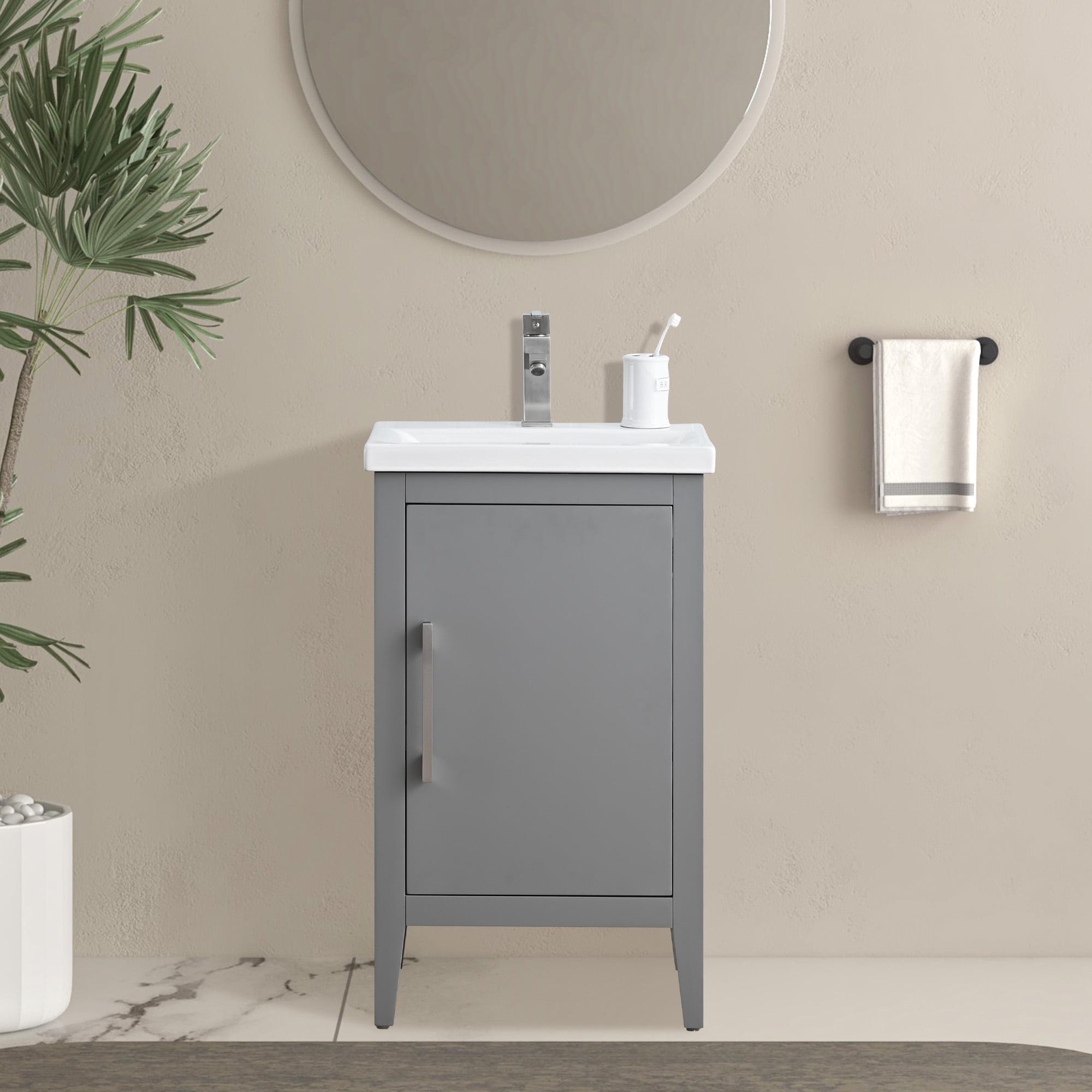 20'' Single Bathroom Vanity with Ceramic Top
