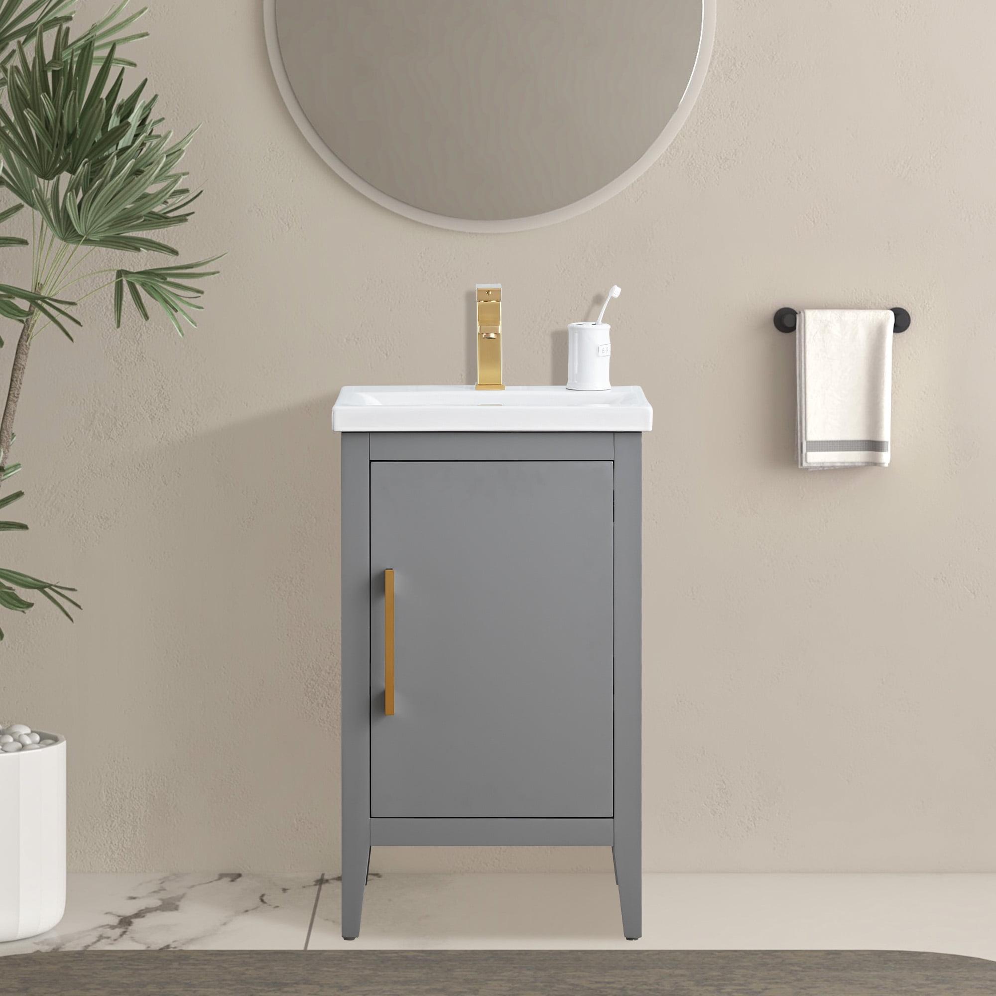 20'' Single Bathroom Vanity with Ceramic Top