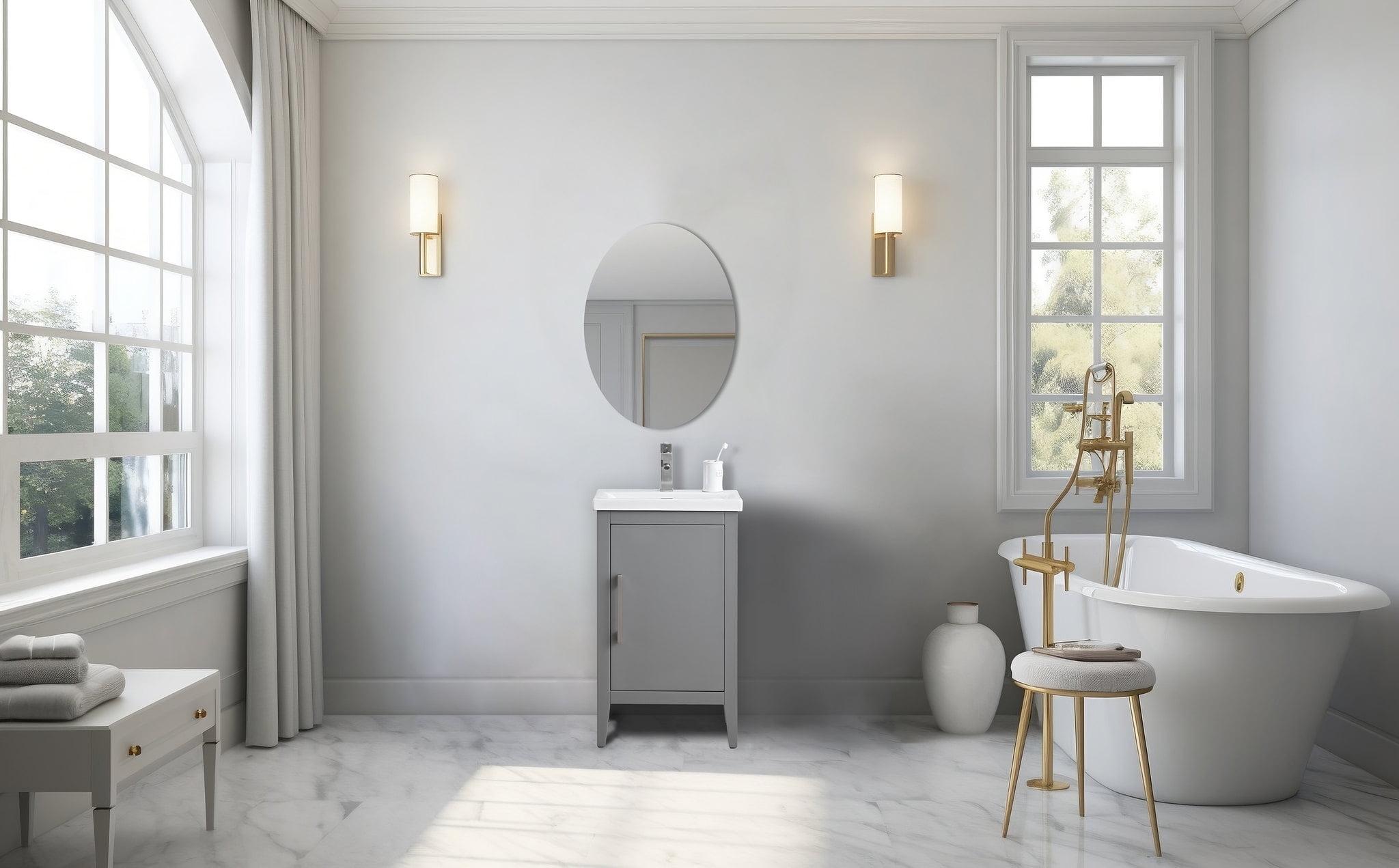 20'' Single Bathroom Vanity with Ceramic Top