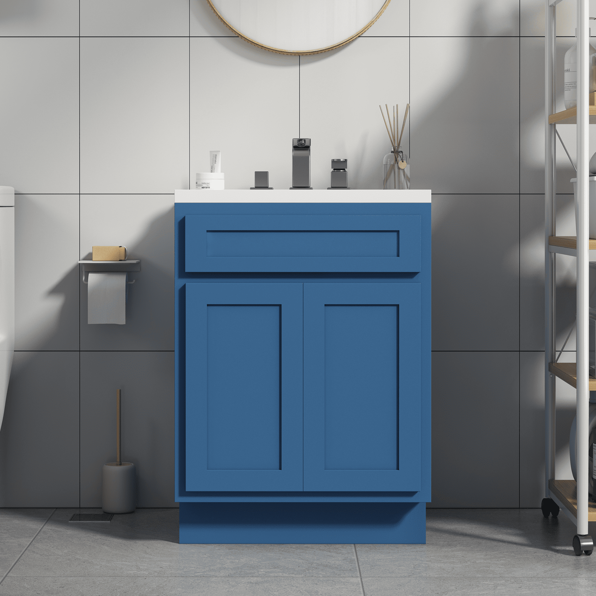 24'' Single Bathroom Vanity Base Only