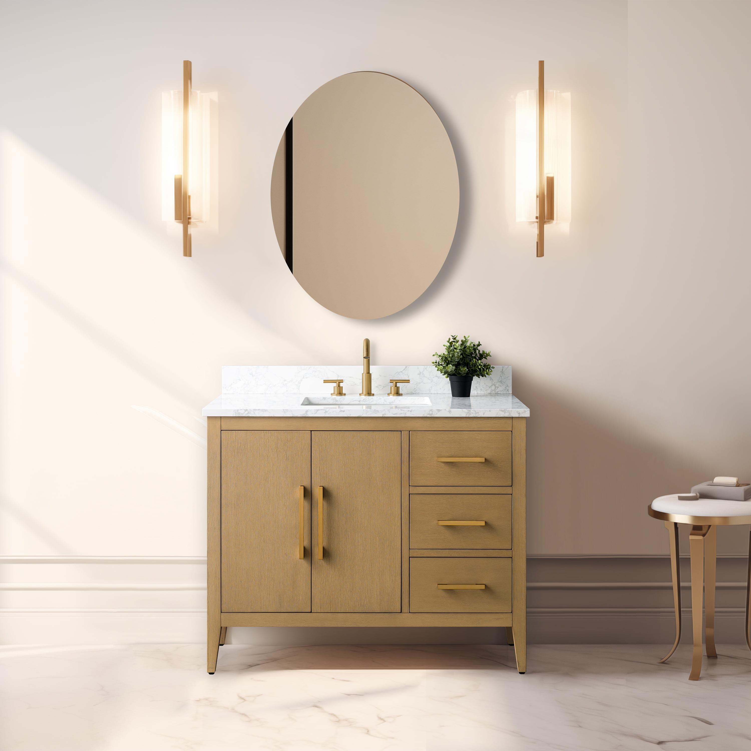 42'' Single Bathroom Vanity with Engineered Marble Top