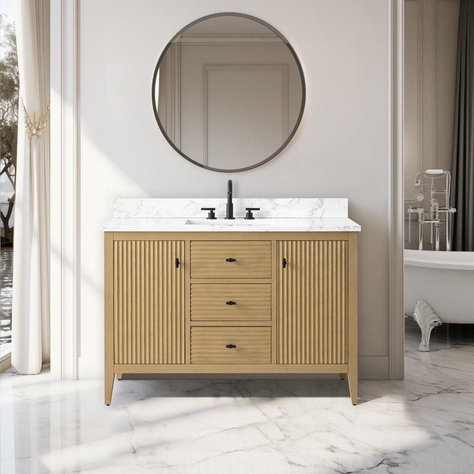 48'' Single Bathroom Vanity with Engineered Marble Top