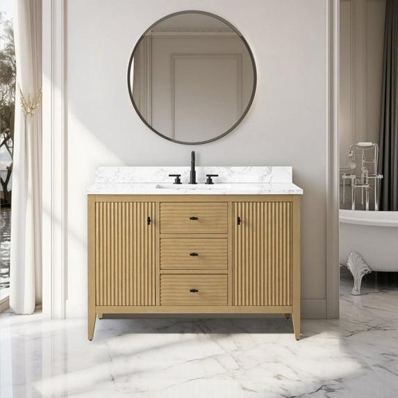 48'' Single Bathroom Vanity with Engineered Marble Top