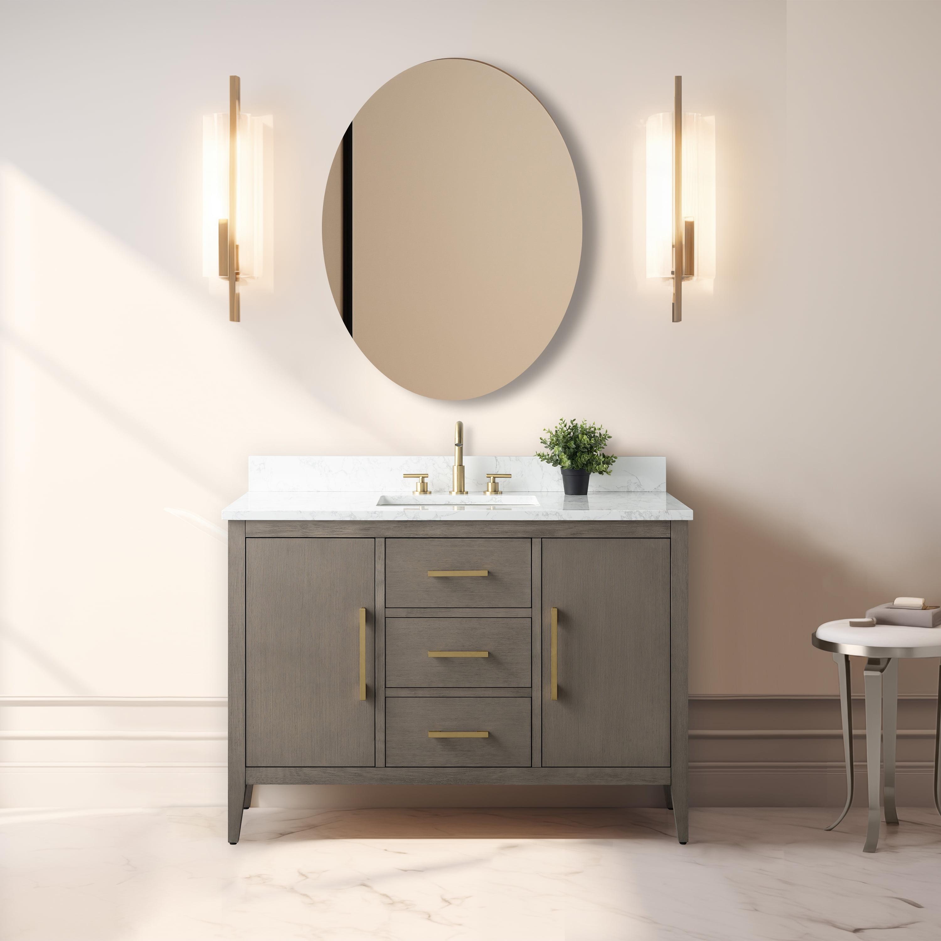 48'' Single Bathroom Vanity with Engineered Marble Top