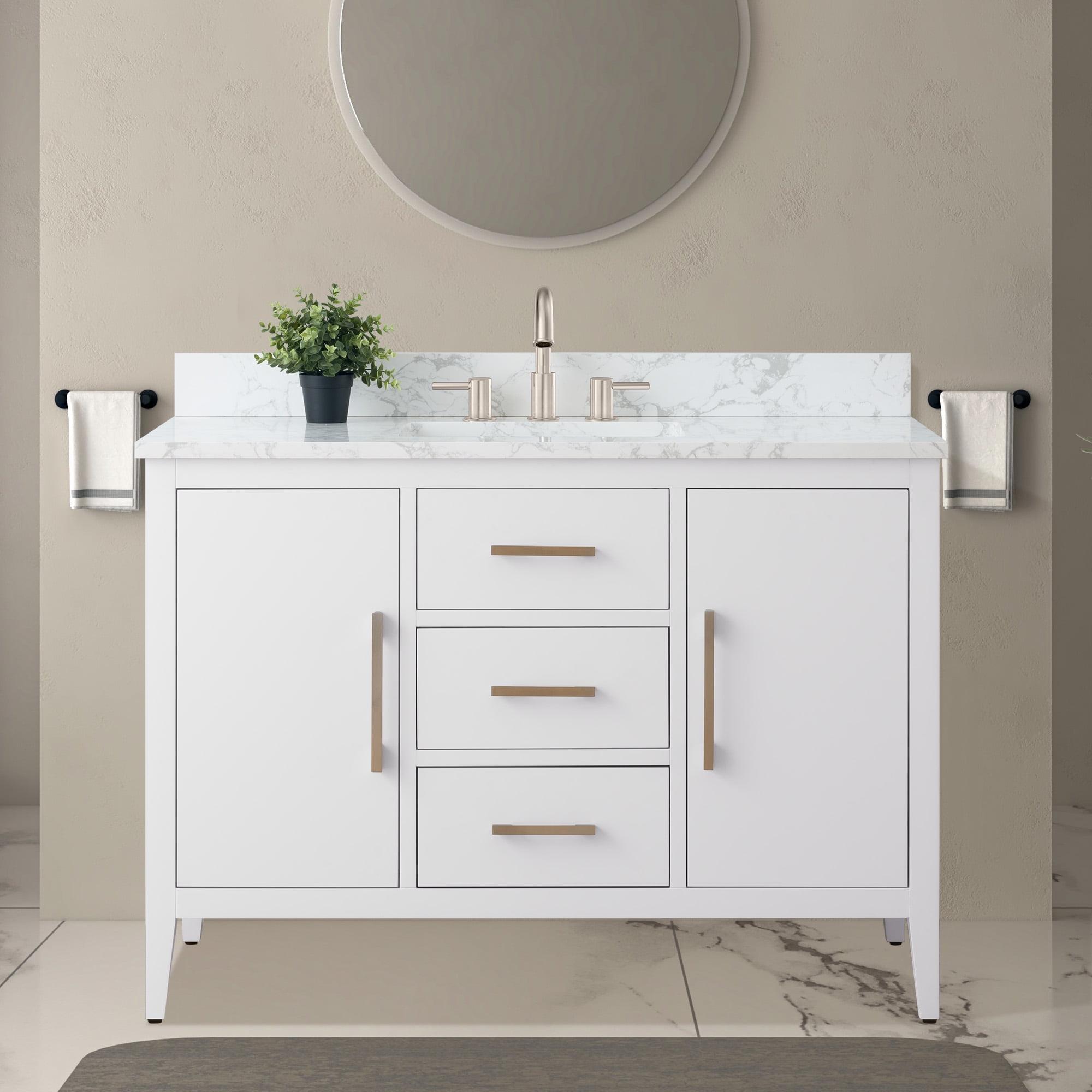48'' Single Bathroom Vanity with Engineered Marble Top