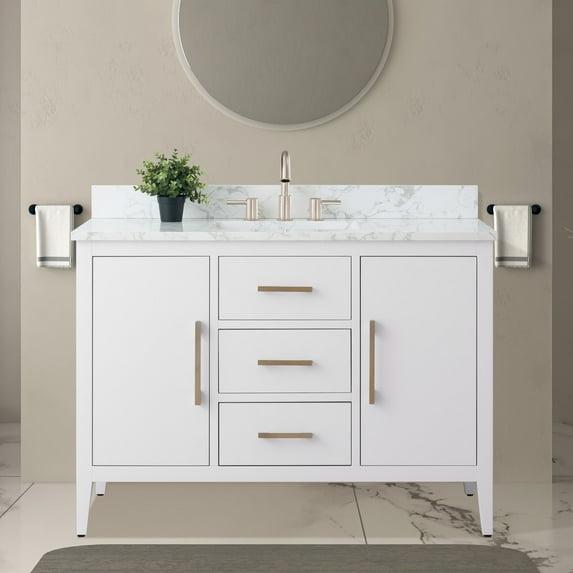 48'' Single Bathroom Vanity with Engineered Marble Top