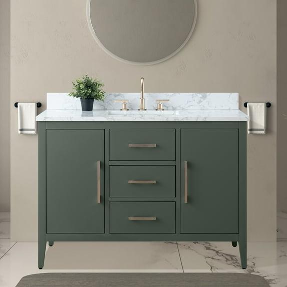 48'' Single Bathroom Vanity with Engineered Marble Top