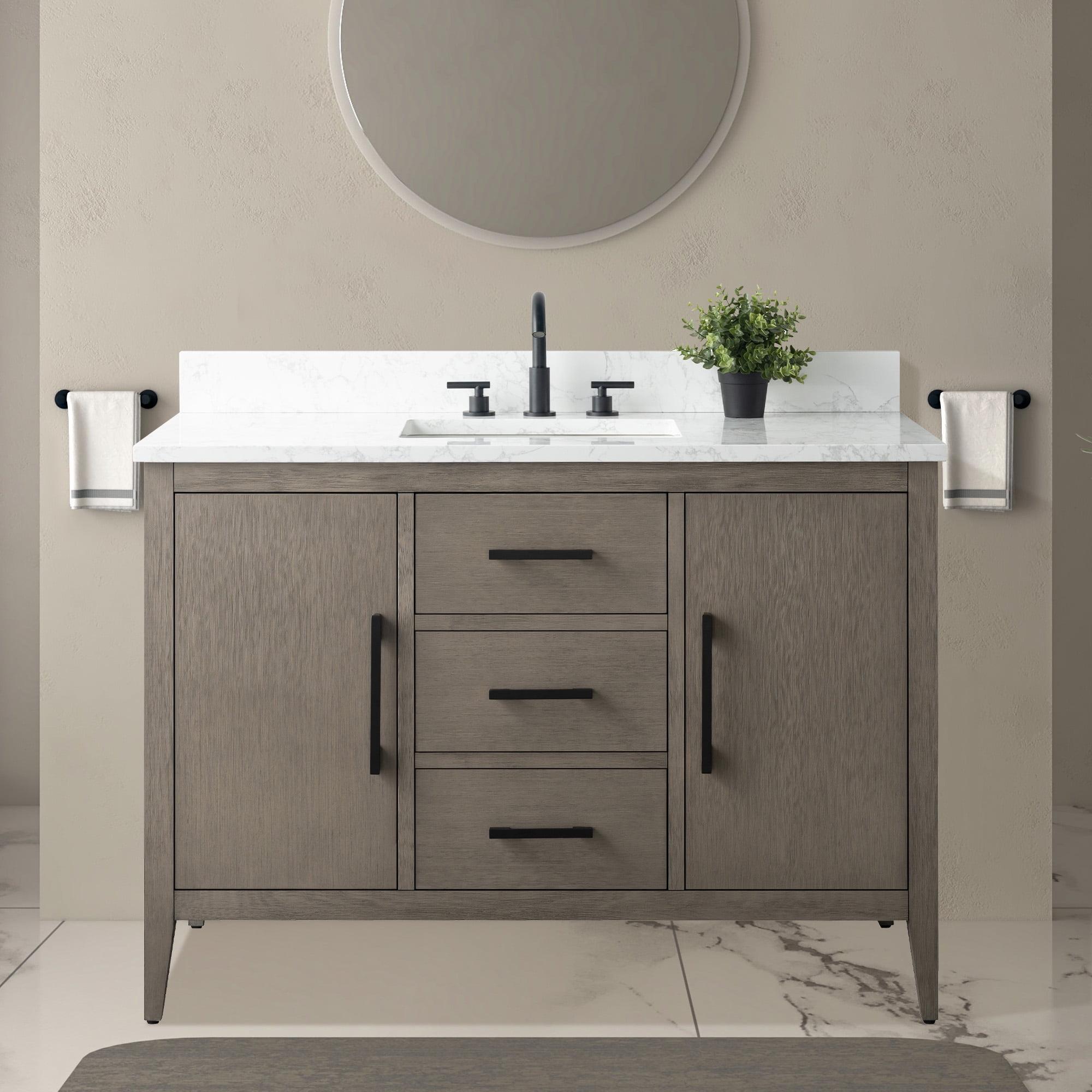 48'' Single Bathroom Vanity with Engineered Marble Top