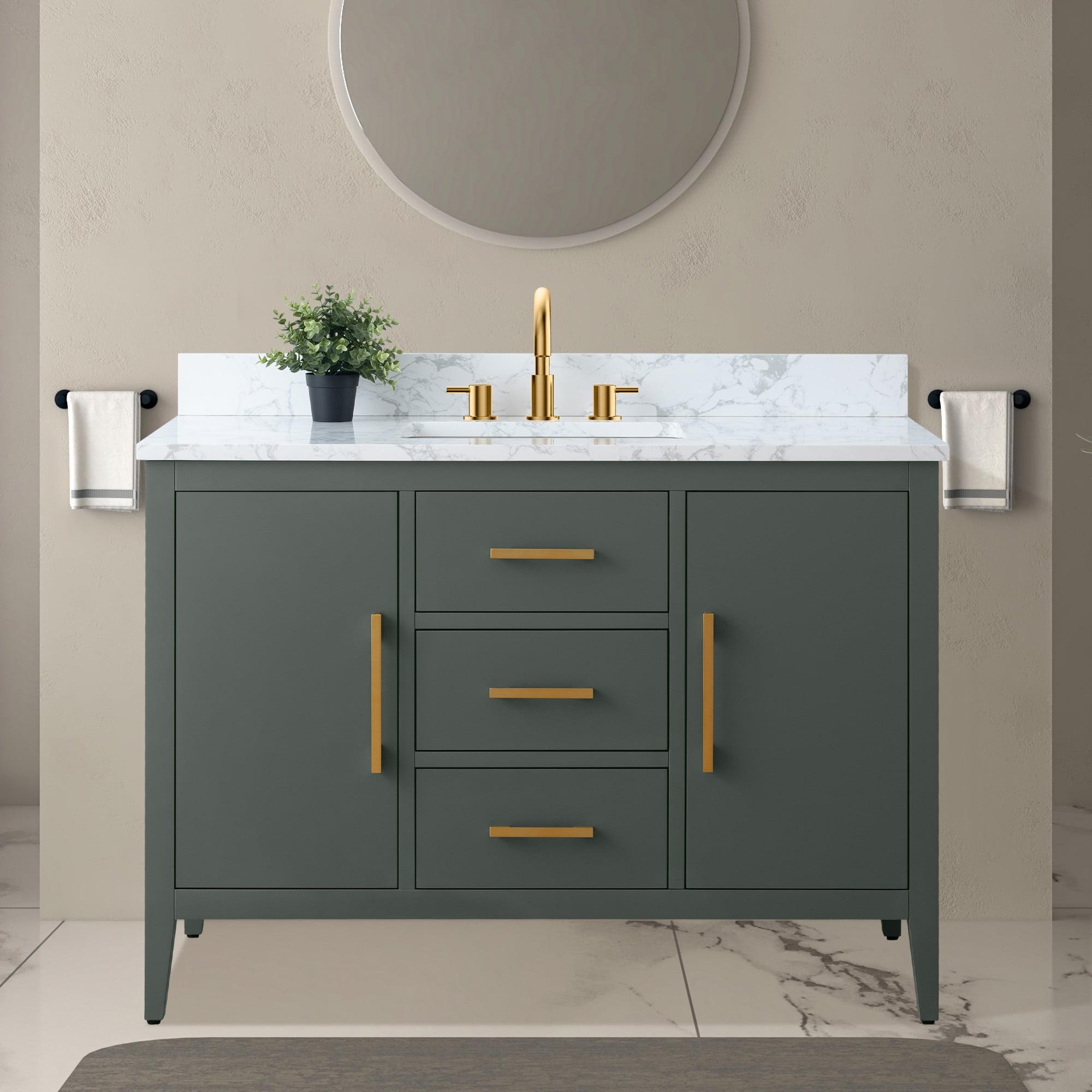 48'' Single Bathroom Vanity with Engineered Marble Top