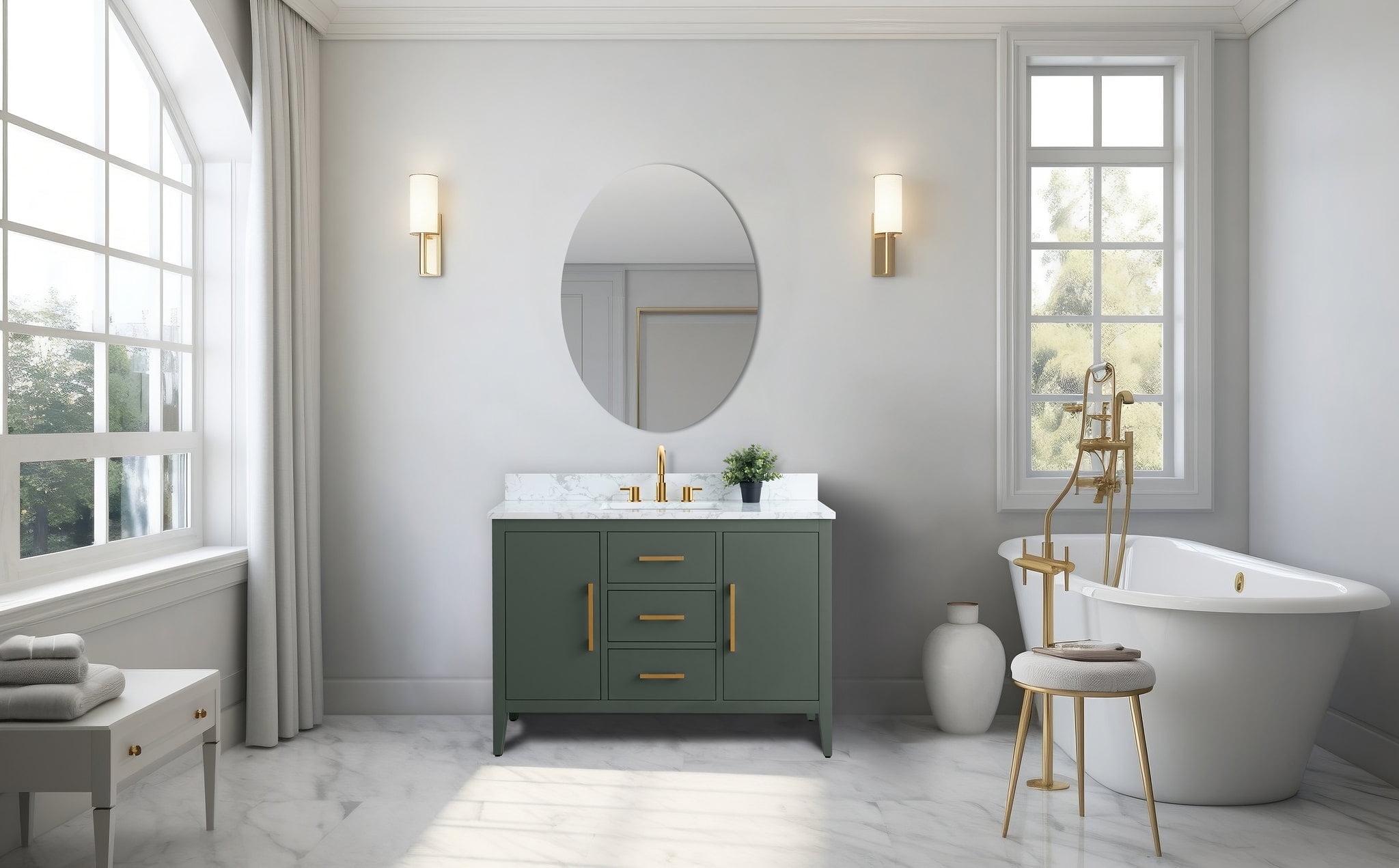 48'' Single Bathroom Vanity with Engineered Marble Top