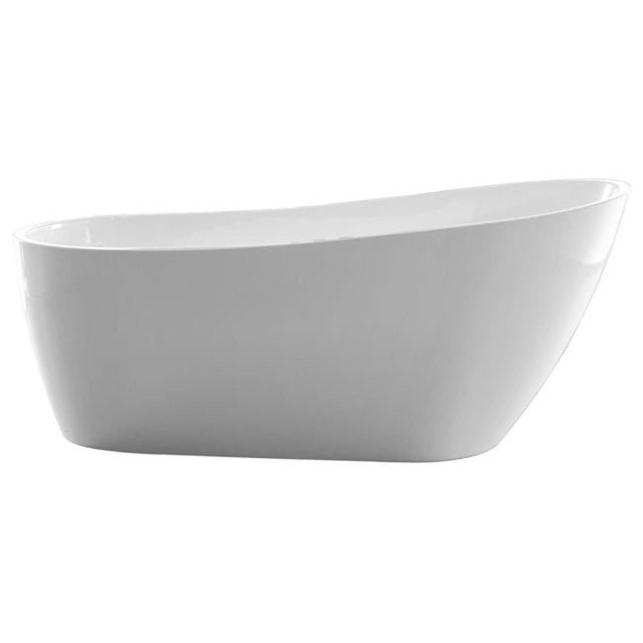 55.3" X 28.3" Freestanding Soaking Bathtub