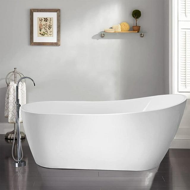 Vanity Art Amara Acrylic Freestanding Soaking Bathtub VA6904-S-BN