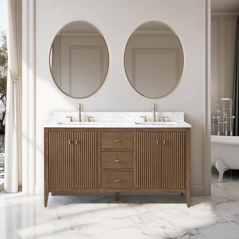 60" Double Bathroom Vanity Set
