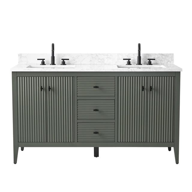 60" Double Bathroom Vanity Set