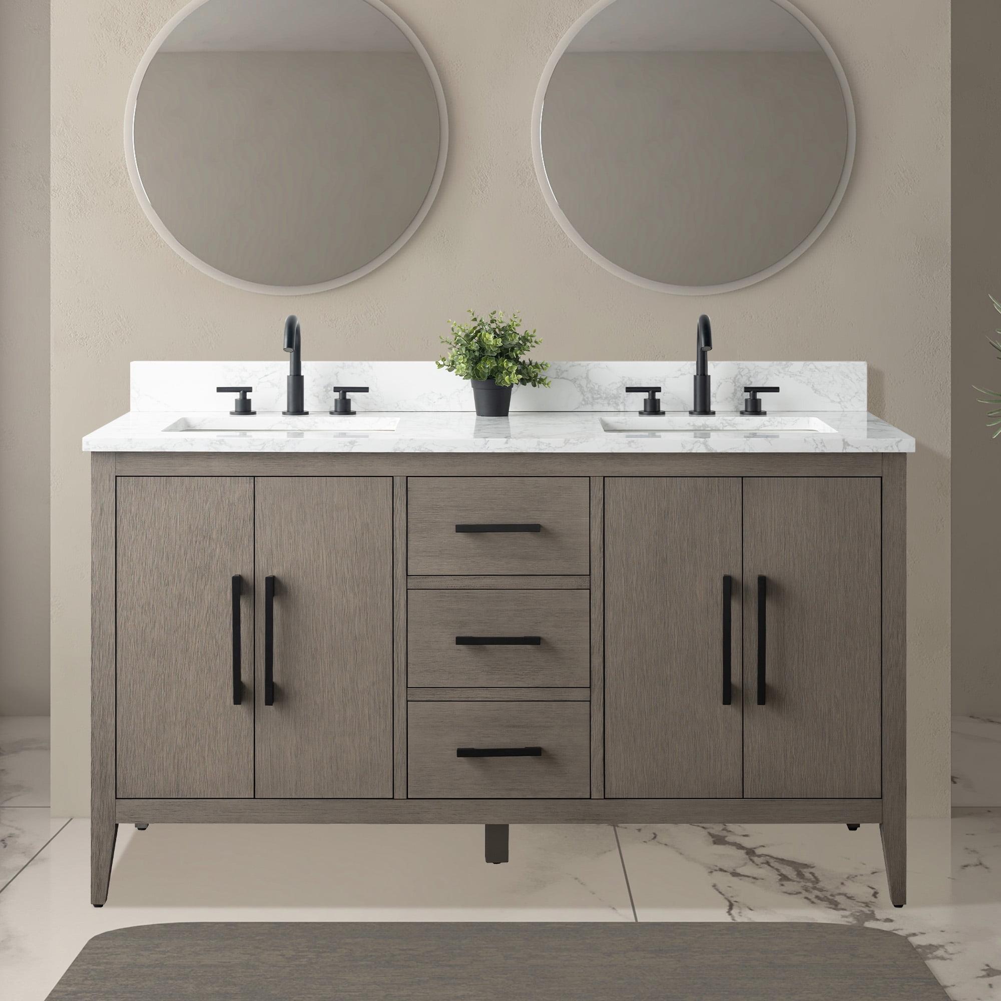 60" Double Bathroom Vanity Set