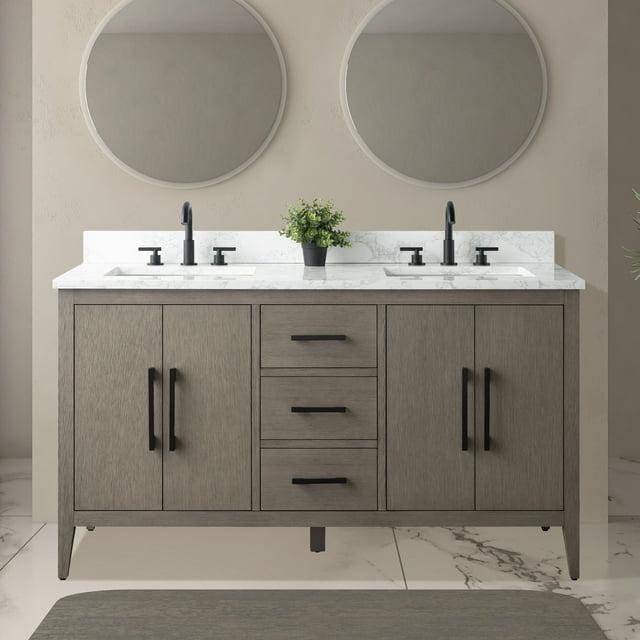 60" Double Bathroom Vanity Set