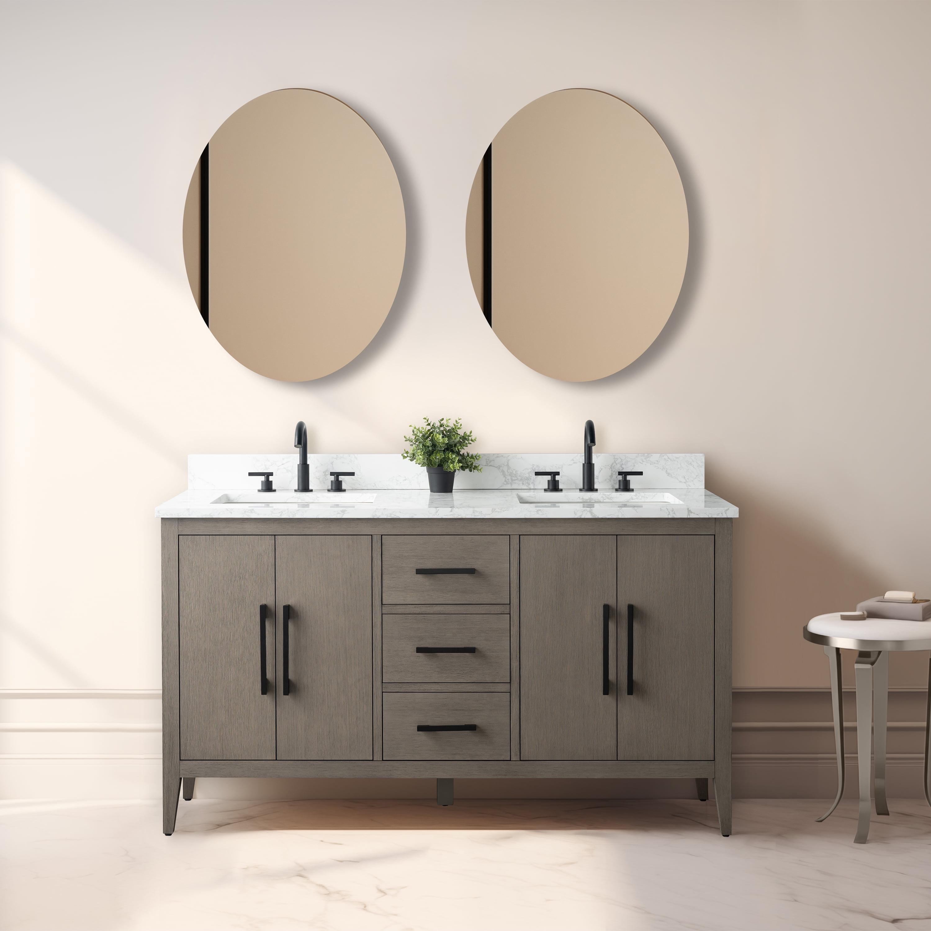 60" Double Bathroom Vanity Set