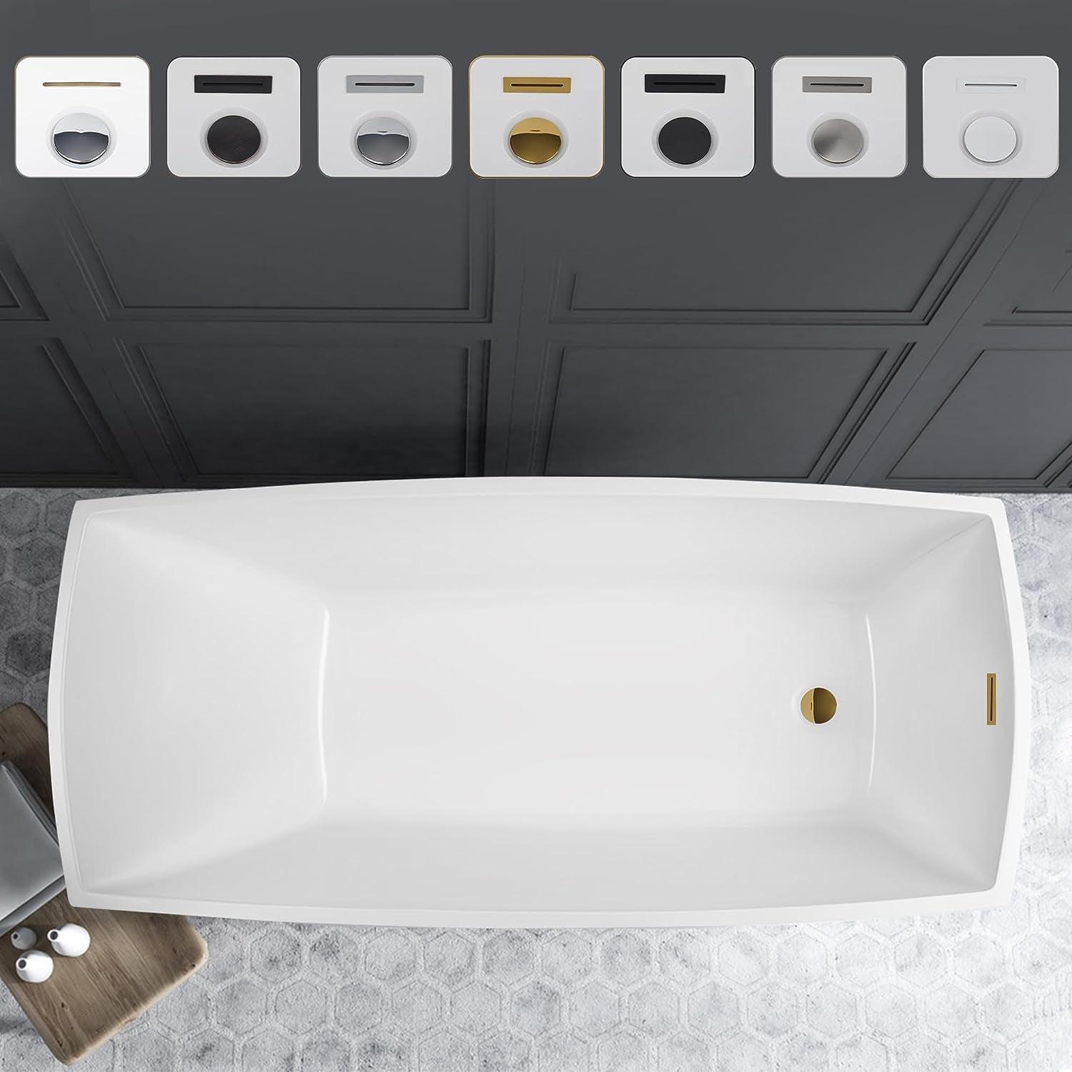 67" x 31" Freestanding Soaking Bathtub