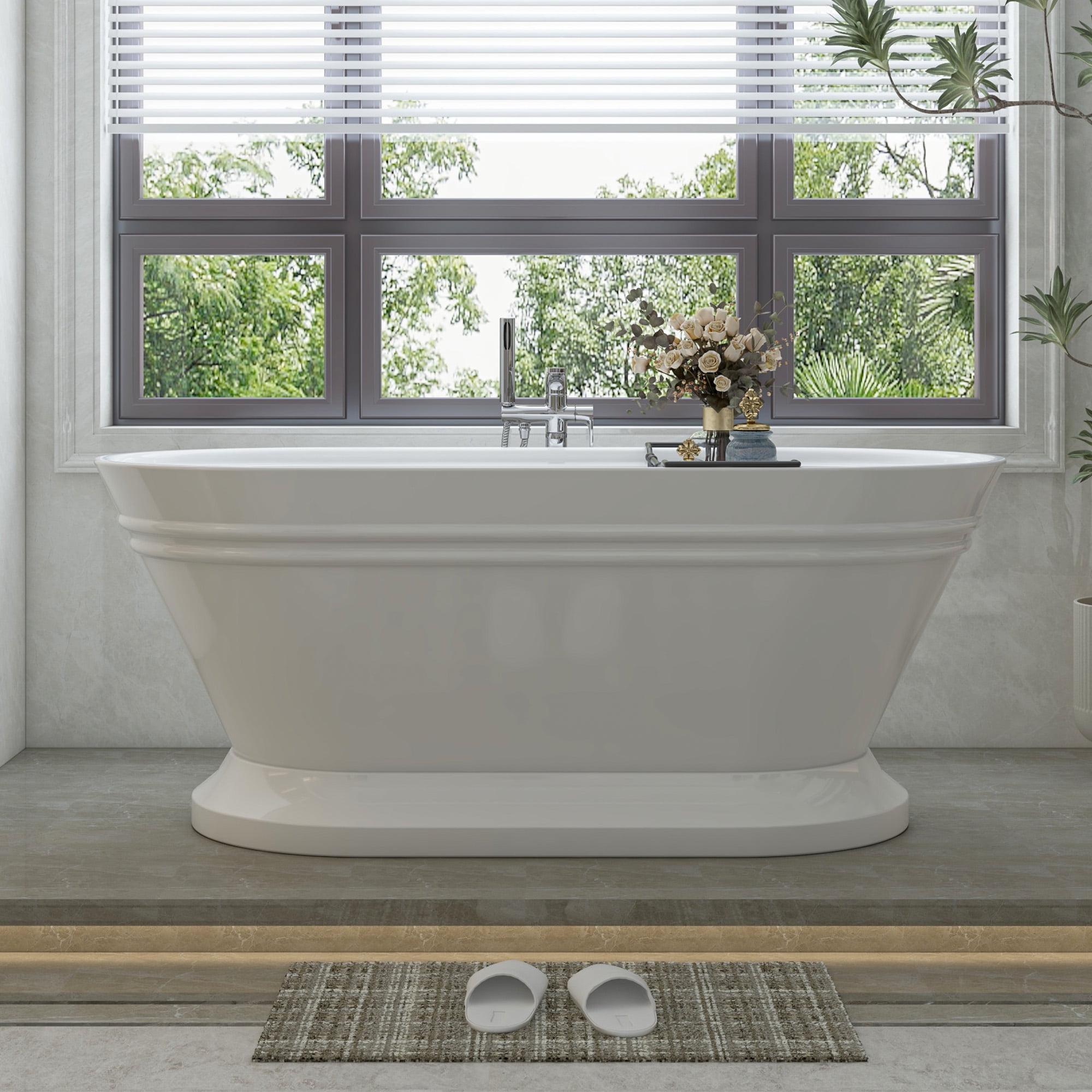 Athena 67" x 31" Freestanding Soaking Acrylic Bathtub