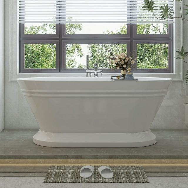 54'' x 29'' Freestanding Soaking Acrylic Bathtub