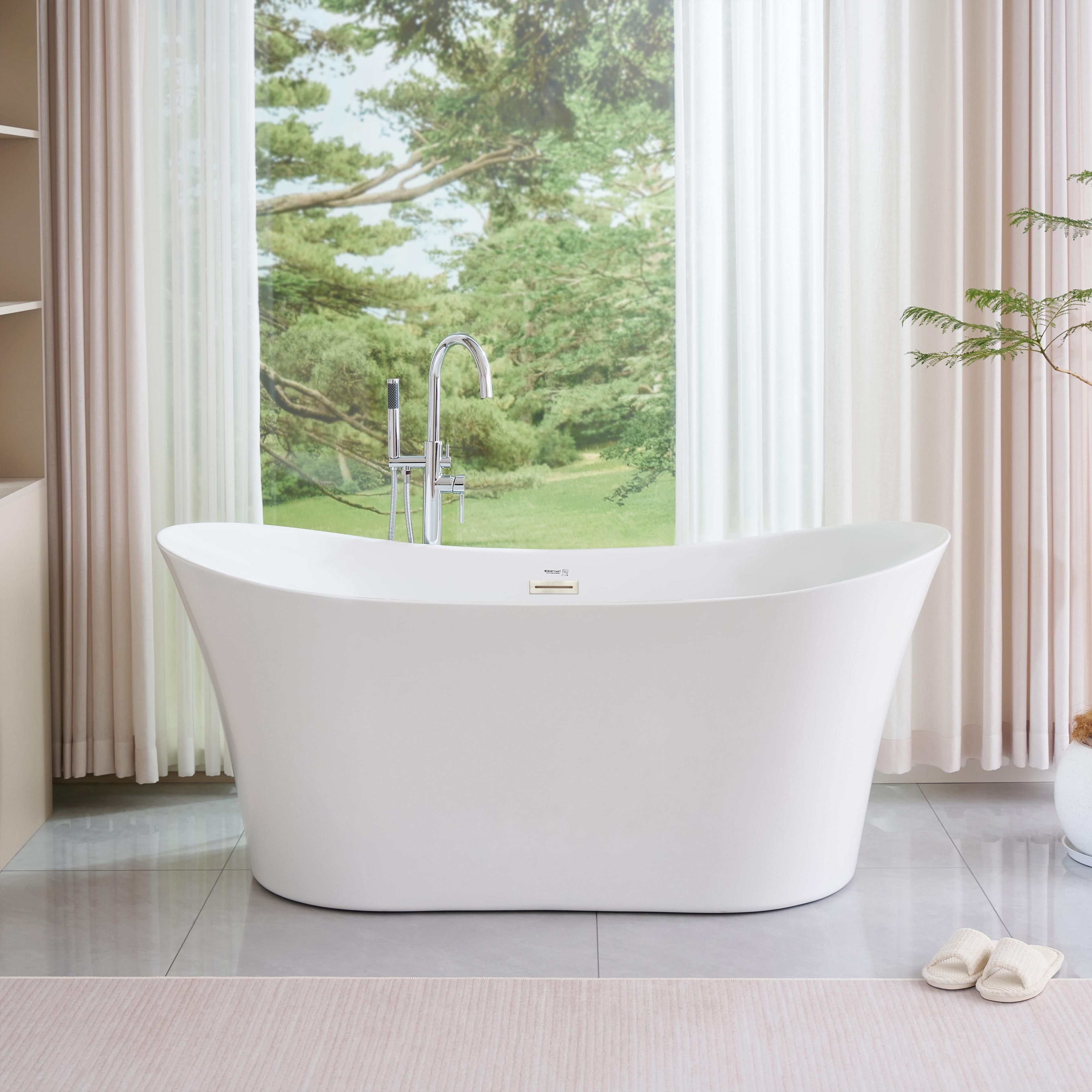 67" x 31" Freestanding Soaking Bathtub