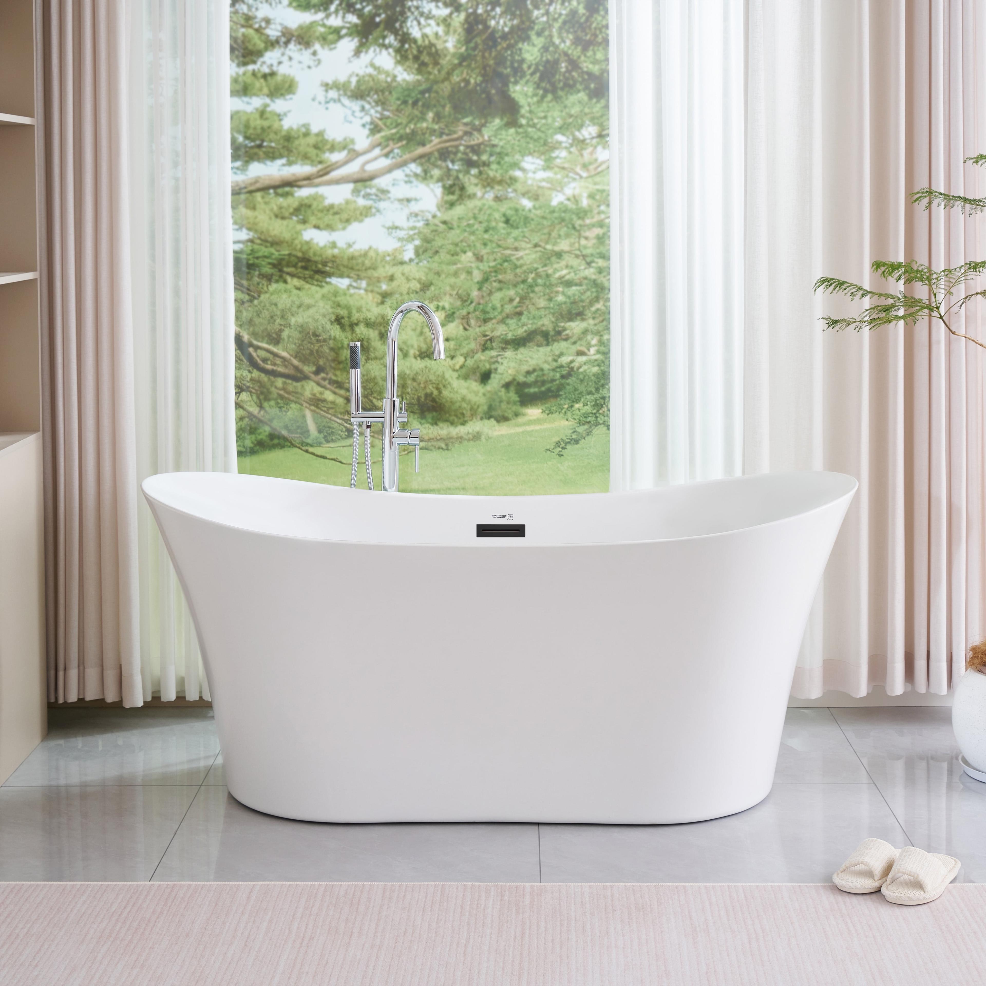 67" x 31" Freestanding Soaking Bathtub