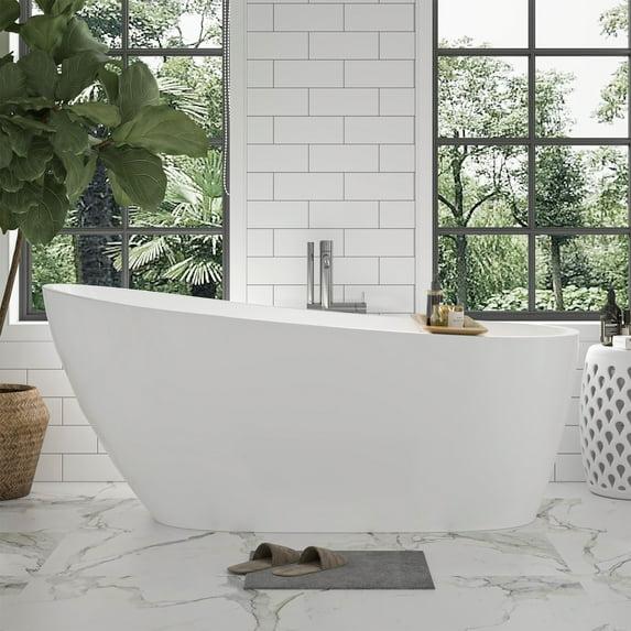 Cora 67" x 32" Freestanding Acrylic Bathtub